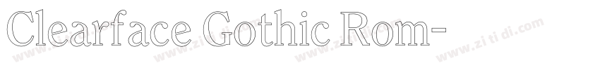 Clearface Gothic Rom字体转换